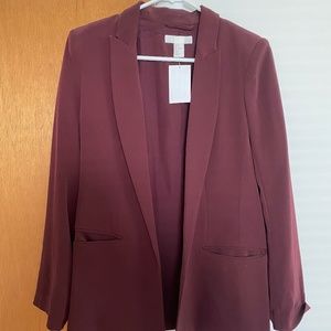 H&M womens maroon blazer -size 2